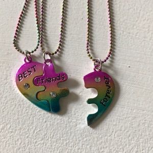 Best friends forever trio necklace